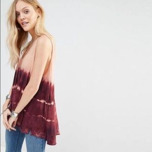 Free People peach ombré tank
